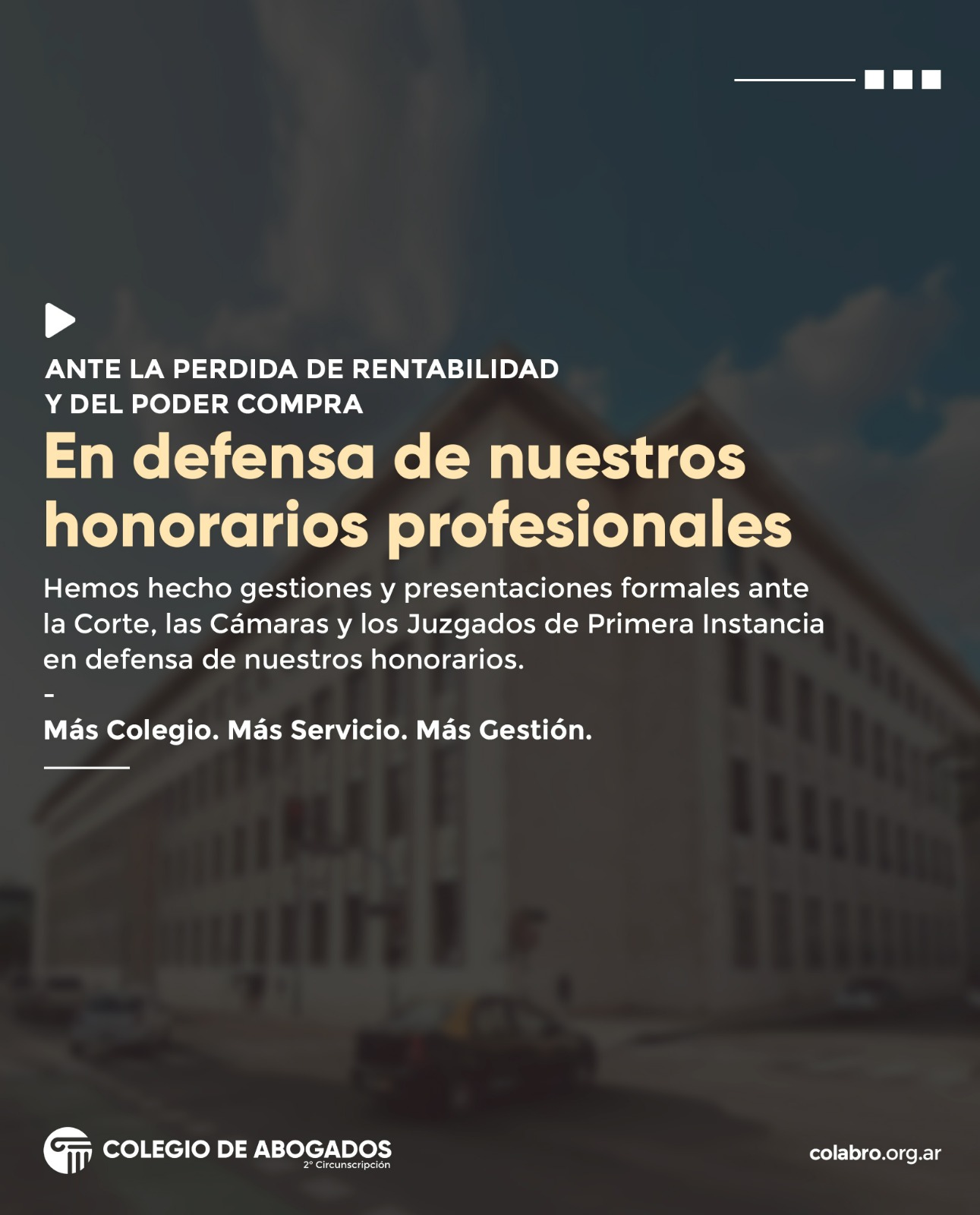 Ante la pérdida de rentabilidad y del poder de compra: EN DEFENSA DE NUESTROS HONORARIOS